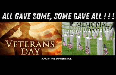 The Difference Between Veterans Day and Memorial Day