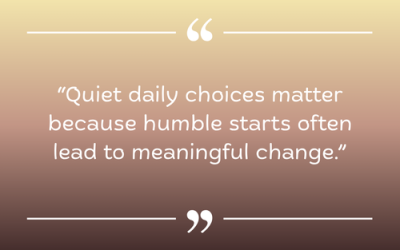 Daily Reflection: The Grace to Begin Small Towards An Aligned Mindset
